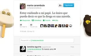 El tweet de María Carámbula.