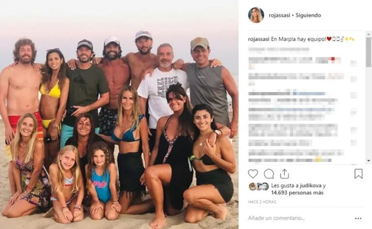 Sabrina Rojas y una nueva foto junto a Luciano Castro en Mar del Plata: "¡Hay equipo!"