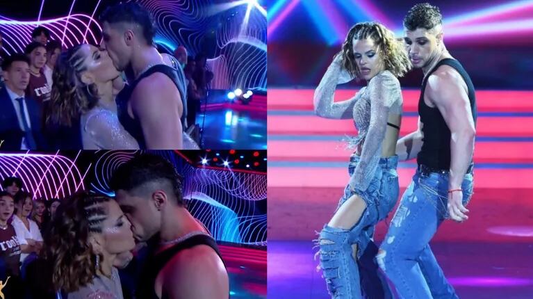 El tremendo y apasionado beso entre El Conejo y su bailarina en el Bailando que alimentó los rumores de romance