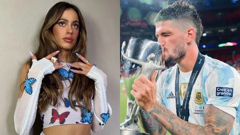 Tini Stoessel reaccionó con mucho amor tras el mensaje de Rodrigo de Paul por TV tras la victoria de Argentina