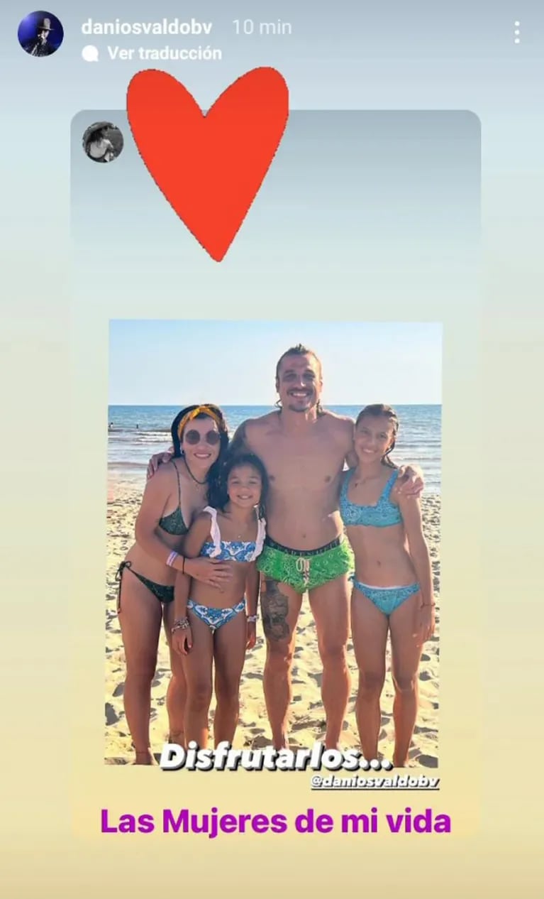 Daniel Osvaldo y Gianinna Maradona compartieron fotos de sus días en Europa con las hijas de él 