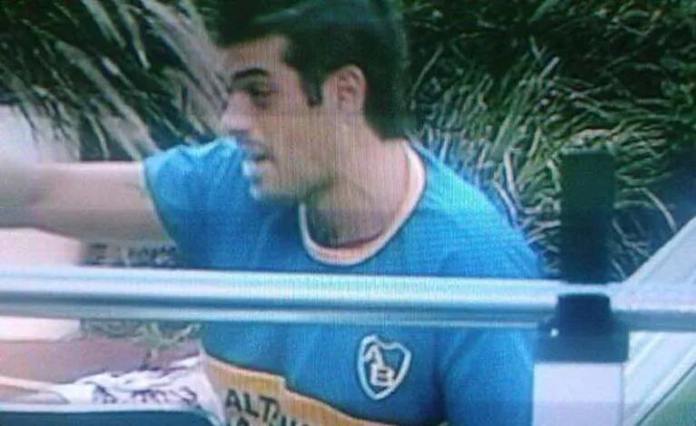 Cristian U. con la camiseta de Boca.