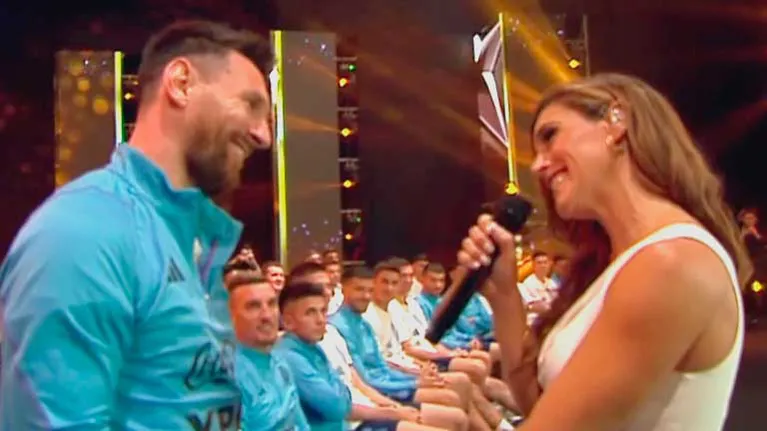 Soledad Pastorutti emocionó a Leo Messi en el Homenaje a los Campeones: "Estaba yo más nerviosa que él"