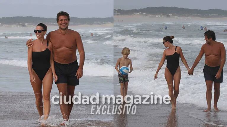 Guillermo Andino y su familia en las playas de Punta del Este (Fotos: GM Press). 