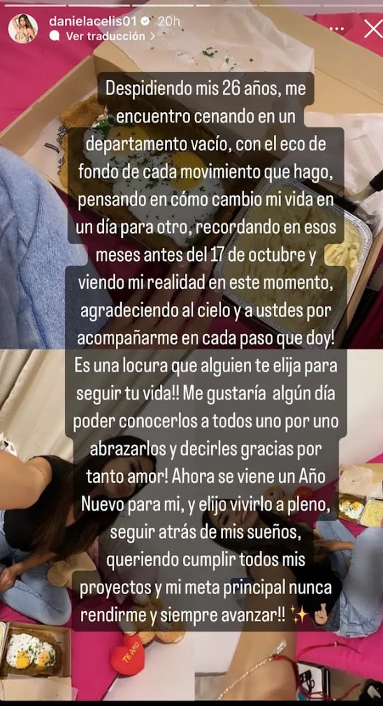 Daniela Celis cumplió 27 años y compartió su felicidad en Instagram: "Mi vida cambió de un día para el otro"