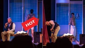 Las imágenes jugado desnudo de Mariano Martínez en el teatro