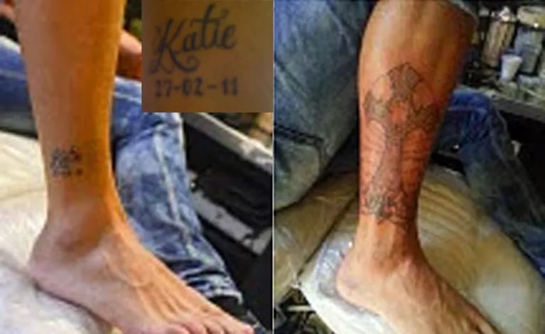Leandro Penna se borró el tatuaje que tenía con el nombre de su ex y lo reemplazó por una cruz. (Foto: Web)