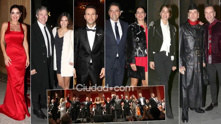 Parejitas y famosos en una gala a pura música en el Teatro Colón. (Foto: Movilpress)