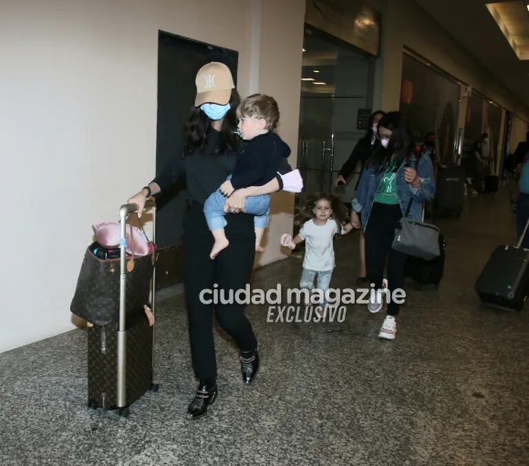 Las fotos de la China Suárez tras regresar de Jujuy junto a sus hijos, en medio del escándalo con Wanda Nara e Icardi