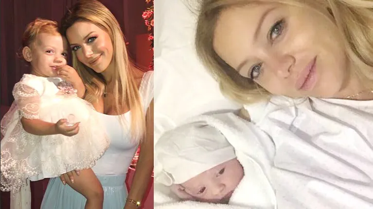 Evangelina Anderson publicó la primera selfie con Emma, a minutos de dar a luz