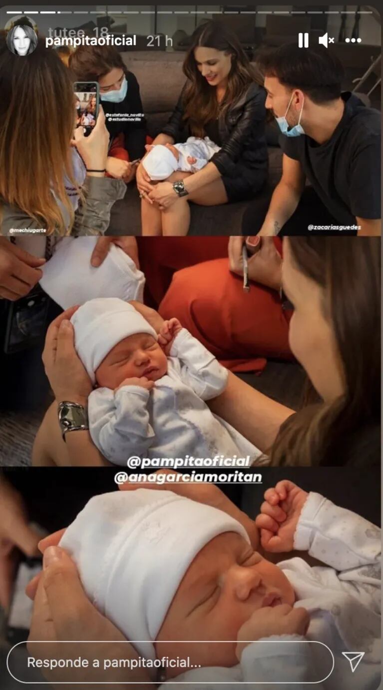 Pampita mostró fotos inéditas de cómo fueron las grabaciones de su reality con su beba, Ana