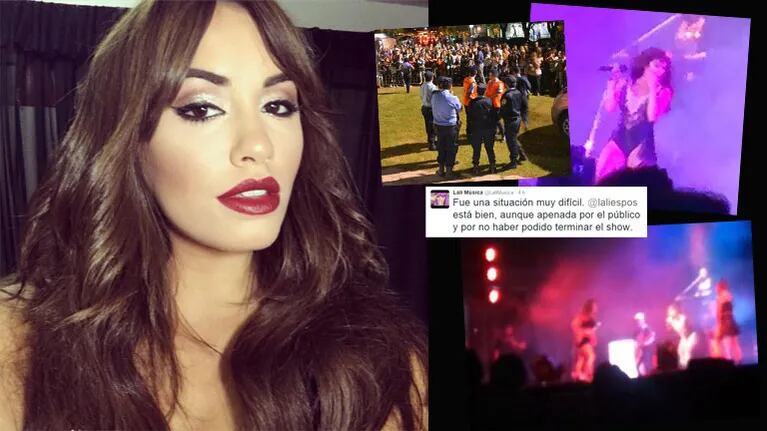 Lali Espósito abandonó el escenario y canceló un show en Córdoba, tras tragarse un insecto. (Foto: Instagram y Twitter)