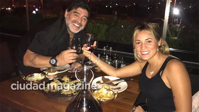 Diego Maradona y Rocío Oliva, cena romántica y convivencia en Dubai 
