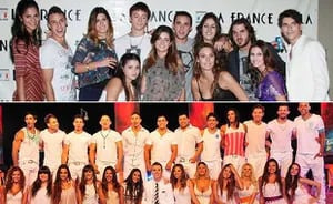 Arriba: los ex Gran Hermano 2012. Abajo: los ex Soñando por bailar 2. (Fotos: Web e Ideas del Sur)