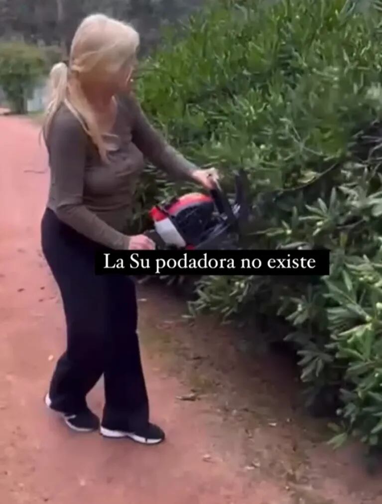 Susana Giménez sorprendió al mostrarse podando el jardín de su casa: "¡No puedo parar!"