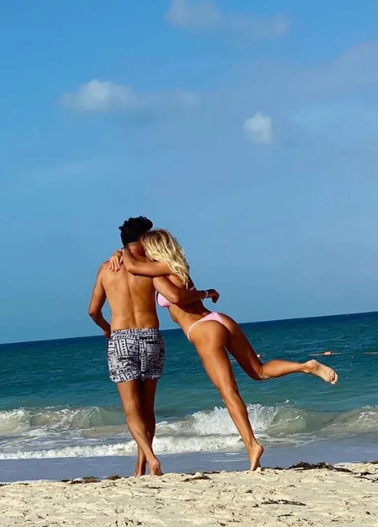 Las románticas vacaciones de Maca Rinaldi y Fede Hoppe en el Caribe: "Amor a la mexicana"