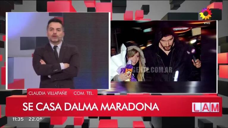 Claudia Villafañe y una pregunta incómoda sobre el casamiento de Dalma Maradona