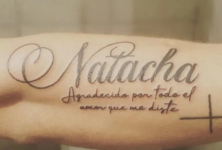 El tatuaje que Ulises Jaitt se hizo en honor a su hermana Natacha Jaitt: "Por siempre en mi piel"