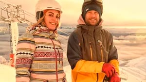 Emilia Attias y Nico Riera disfrutaron de la nieve en el Cerro Catedral