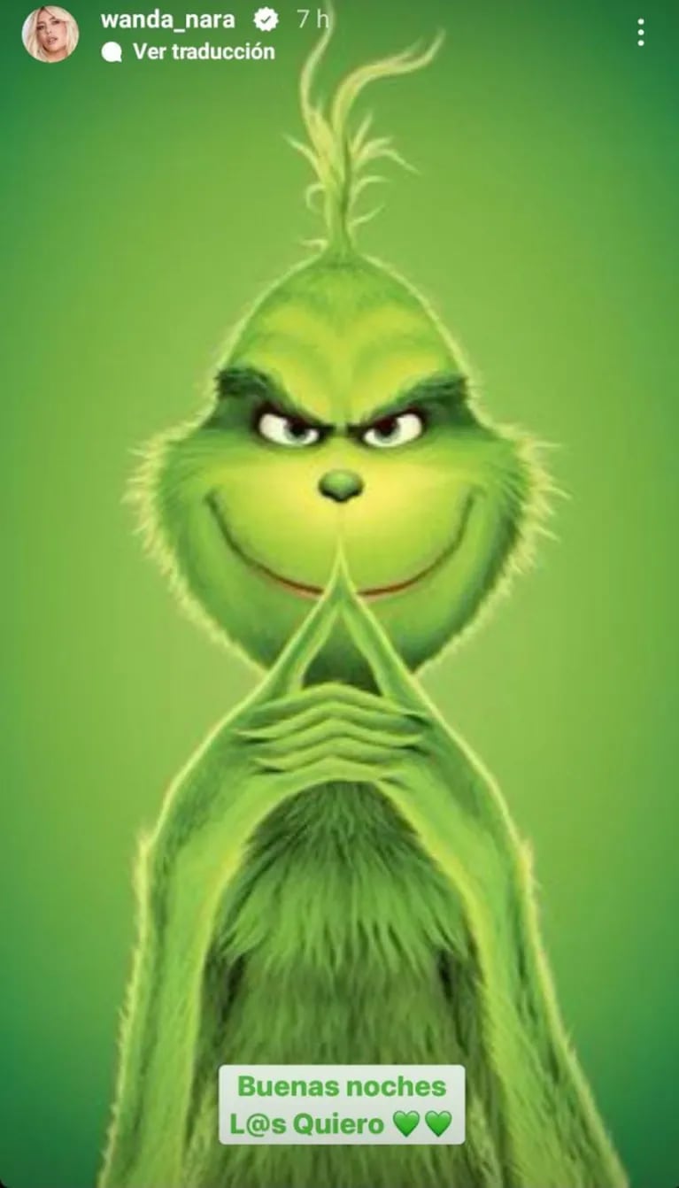 Wanda Nara compartió los memes más divertidos por su look verde flúor