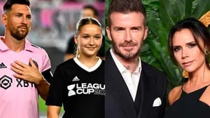 Leo Messi entró al estadio con Harper, la hija de David y Victoria Beckham: la reacción de la adolescente