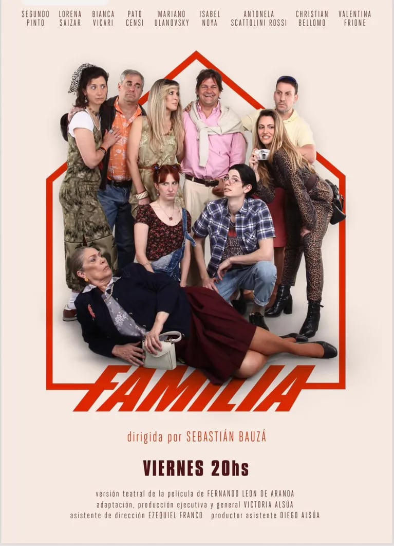 Se estrena en Argentina la versión teatral de la película Familia de Fernando León de Aranoa