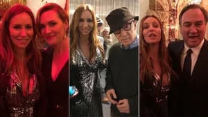 Analía Franchín con Woody Allen, Kate Winslet y Jim Belushi