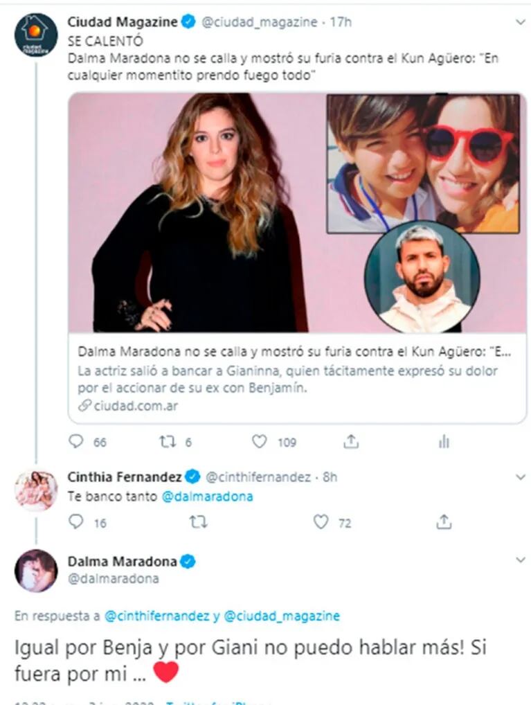 La "medida" que Gianinna le impuso a Dalma Maradona en medio del escándalo con el Kun: "Mi hermana me censura"