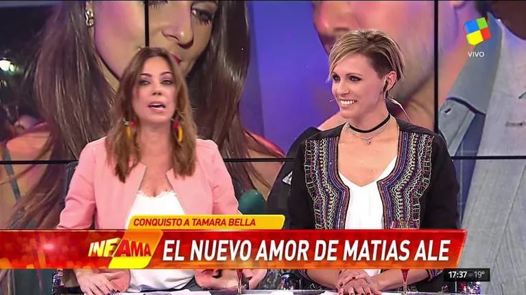 El cruce en Infama de Sabrina Ravelli con  Tamara Bella tras confirmar su noviazgo con Matías Alé