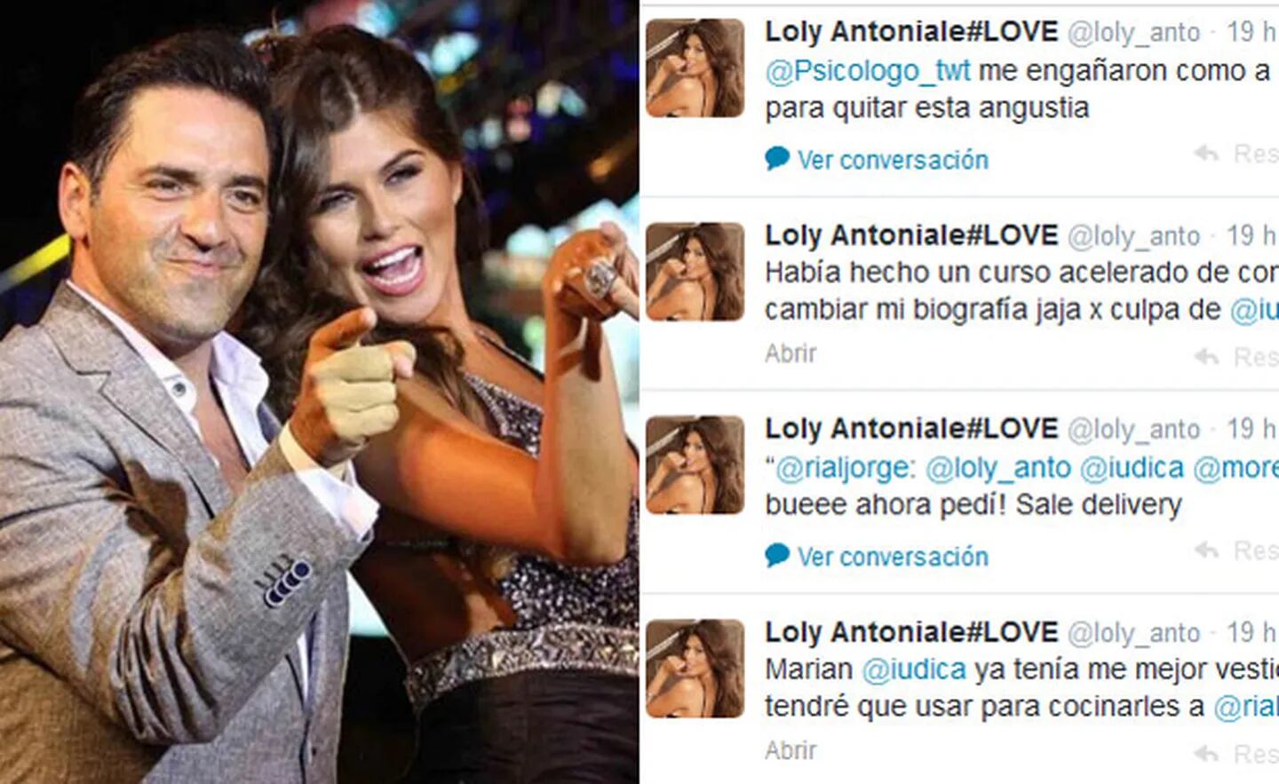 La divertida catarsis tuitera de Loly Antoniale al quedarse afuera de La cocina del show. (Fotos: Ideas del Sur y Twitter)