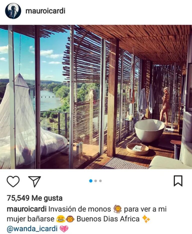 Wanda Nara incendió Instagram con una foto de Icardi totalmente desnudo: "Mi venganza, Tarzán"