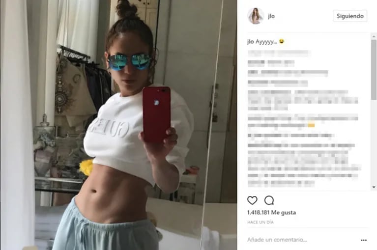 La foto ultra sexy de Jennifer Lopez que despertó polémicas en Instagram: ¿usó Photoshop?