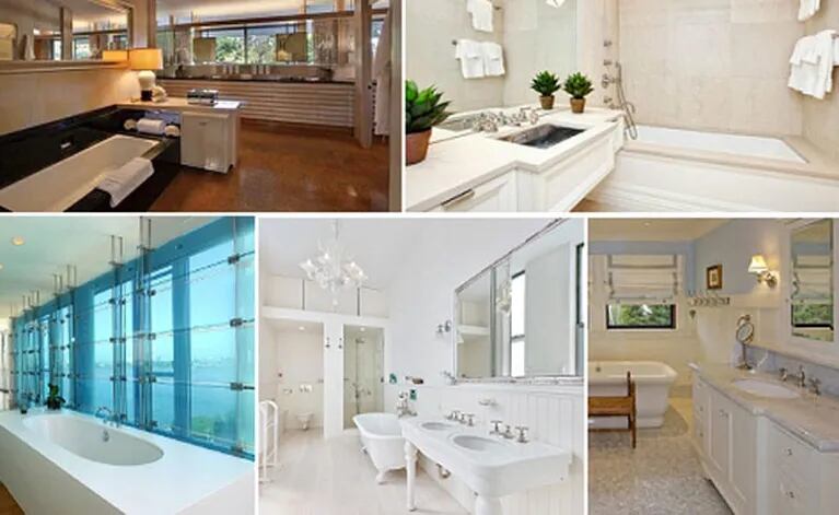 Los impresionantes baños de las mansiones de 6 estrellas de Hollywood. (Foto: Web)