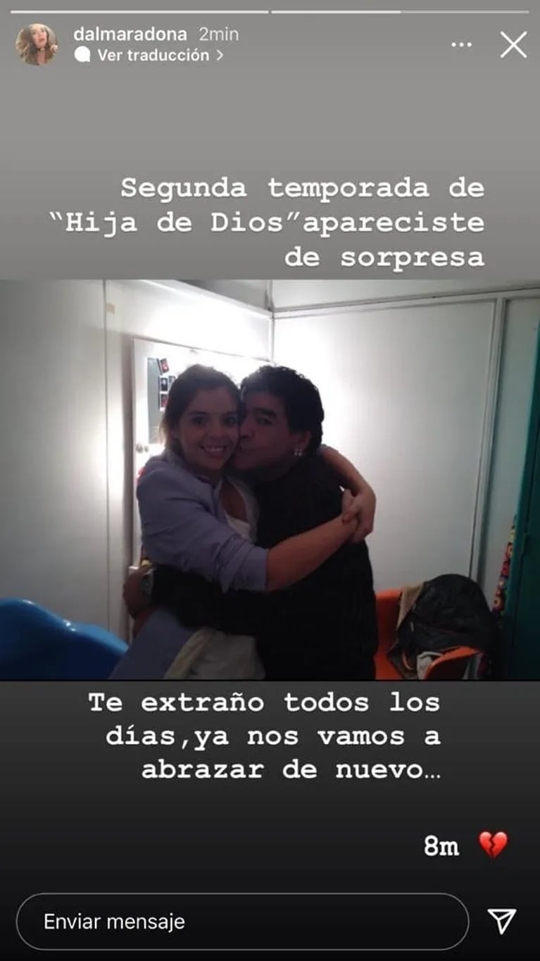 El conmovedor posteo de Dalma Maradona sobre Diego a ocho meses de su muerte: "Ya nos vamos a volver a abrazar"