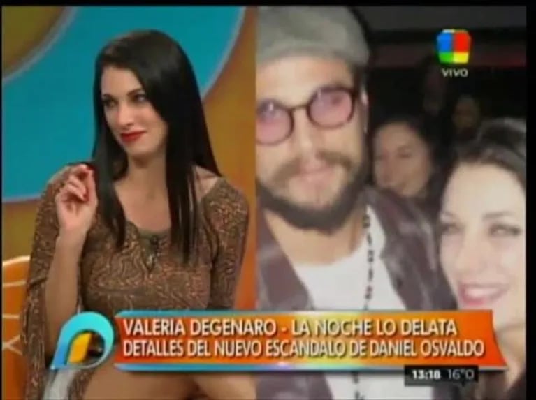 La reacción de Valeria Degenaro cuando le preguntaron en Intrusos por qué subió la foto con Daniel Osvaldo en un boliche: "Sabía que me iba a servir"