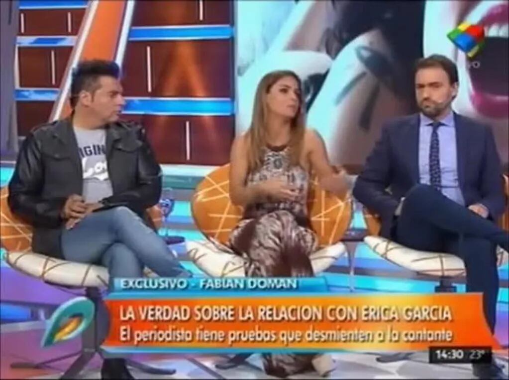 La reacción de Fabián Doman en vivo luego de que Érica García confirmara su embarazo: "¿Si le creo? En lo que a mí respecta, no"