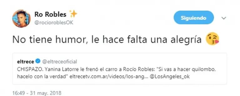 El tenso momento de Yanina Latorre y Rocío Robles en TV... ¡qué terminó en un picante cruce en Twitter!