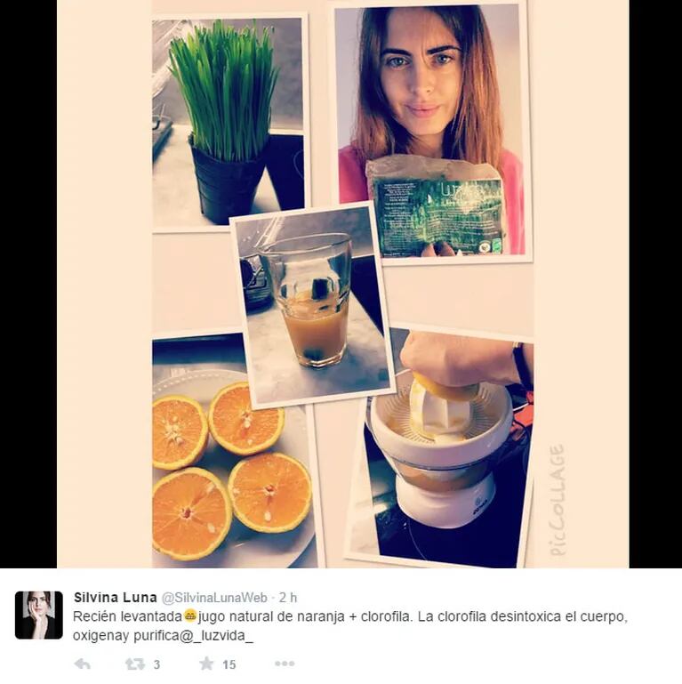 Silvina Luna y una extravagante rutina alimenticia (Foto: Twitter)