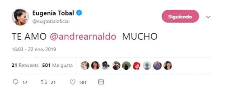 La fuerte frase de Eugenia Tobal a Arnaldo André luego de que el actor criticara su relación con Nicolás Cabré