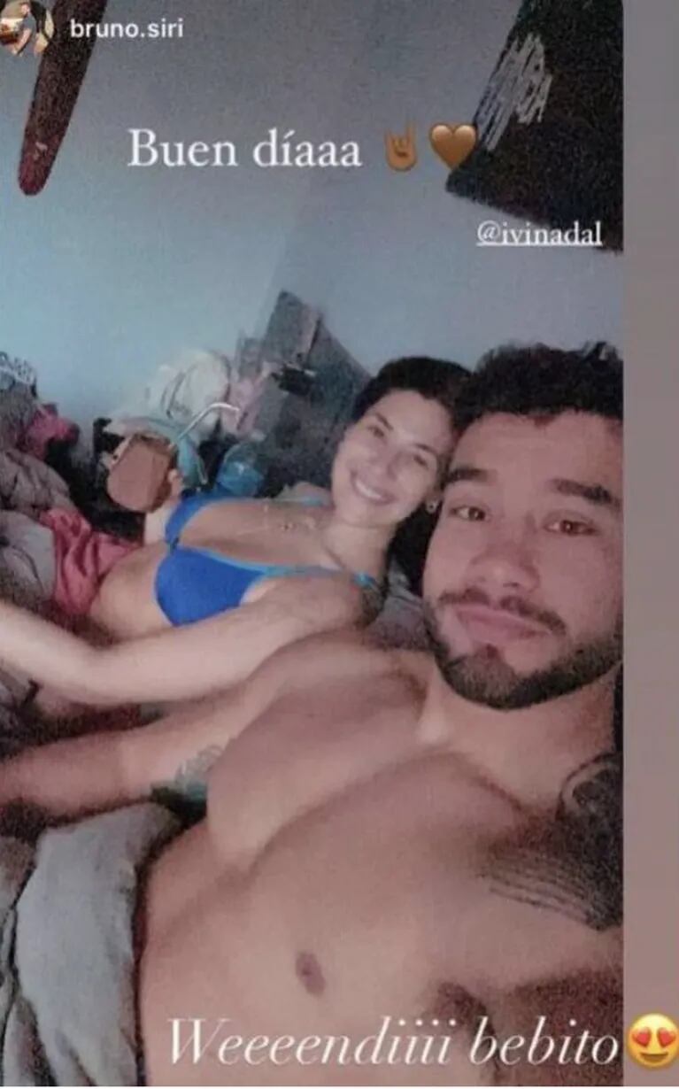 La foto íntima que Ivana Nadal publicó con su novio, ¡desde la cama y en ropa interior!: "Buen día, bebito"