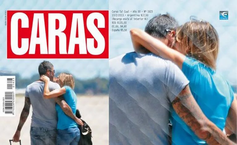 Marcelo Tinelli y Guillermina Valdés, enamorados rumbo a Punta (Foto: Caras). 