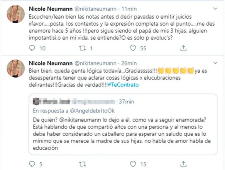 La reacción de Nicole Neumann cuando Ángel preguntó si sigue enamorada de Cubero: "Me desenamoré hace 5 años"