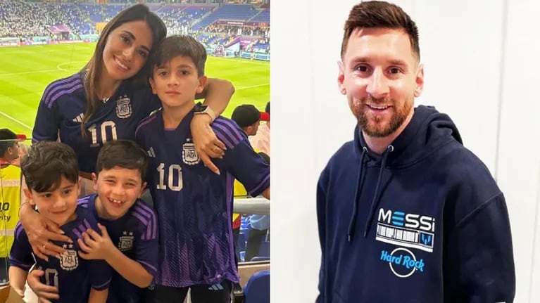 Lionel Messi y Antonela Roccuzzo se reencontraron en la concentración de la Selección en Qatar (Fotos: Instagram)
