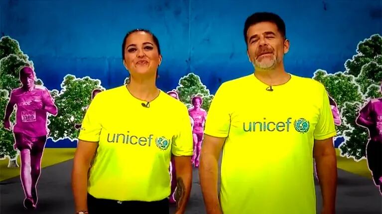 Maju Lozano y Julián Weich, juntos en la Carrera Unicef por la Educación