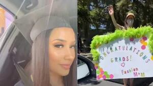 Esta joven universitaria celebra su ceremonia de graduación recorriendo el campus en coche