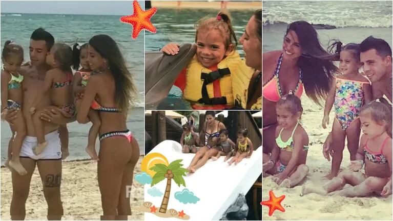 El álbum de fotos de Cinthia Fernández en Playa del Carmen en sus primeras vacaciones en familia. Foto: Instagram