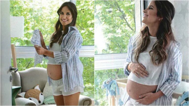 La tierna producción de Lourdes Sánchez, embarazada de 8 meses, por el Día de la Madre. Foto: Gente
