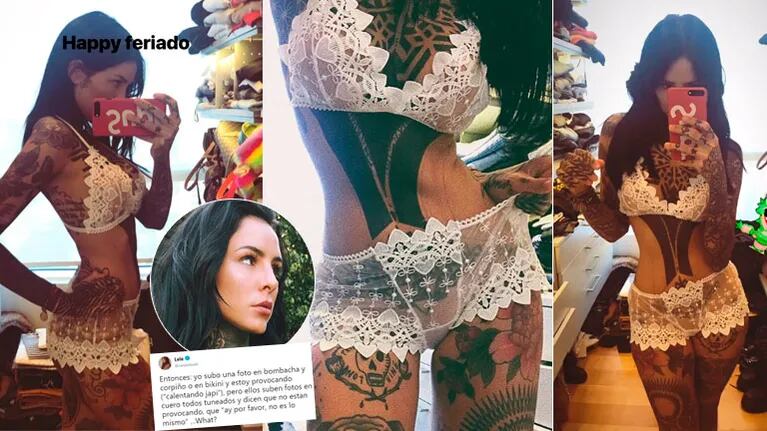Cande Tinelli publicó imágenes sexies y cuestionó las actitudes machistas