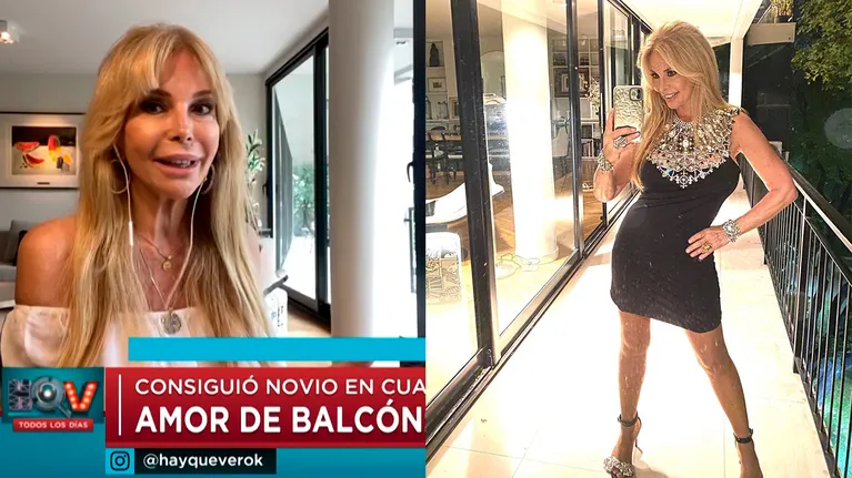 ¡Amor en cuarentena! Graciela Alfano consiguió novio desde el balcón de su departamento