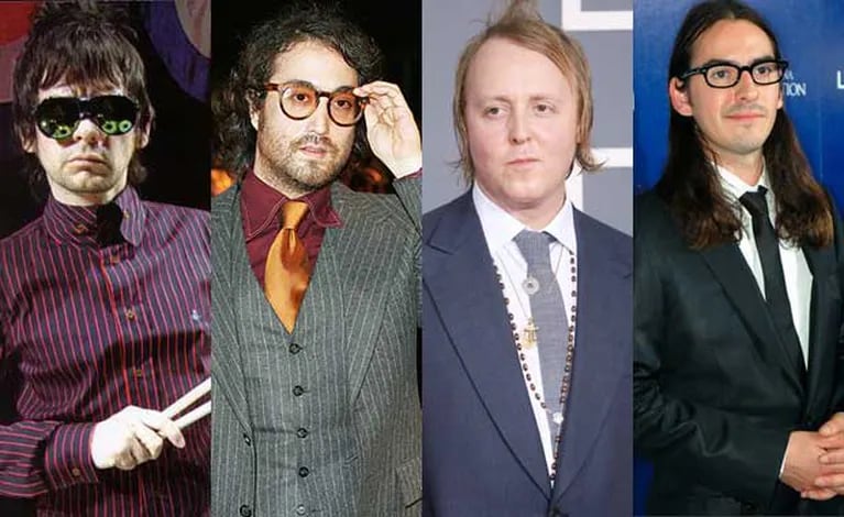 Zak Starkey, Sean Lennon, James McCartney y Dhani Harrison, los herederos de Los Beatles. (Fotos: Web)